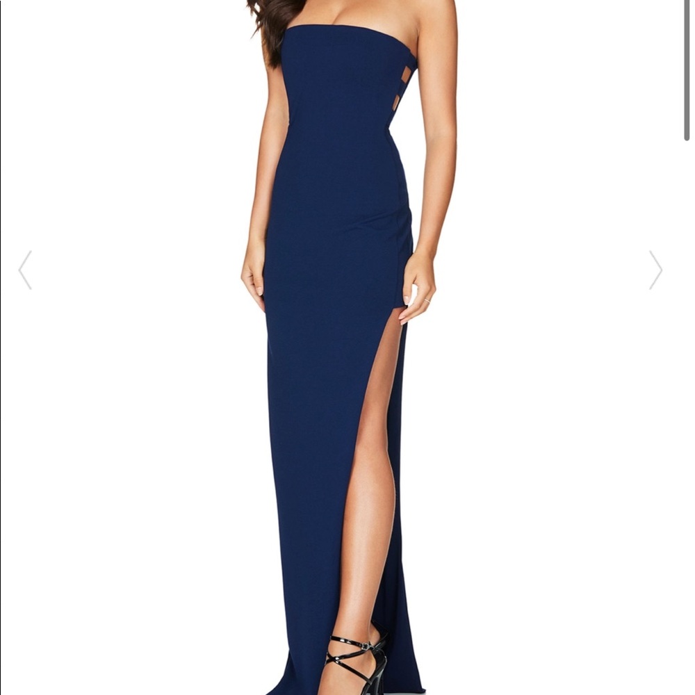 Nookie navy bodycon maxi dress